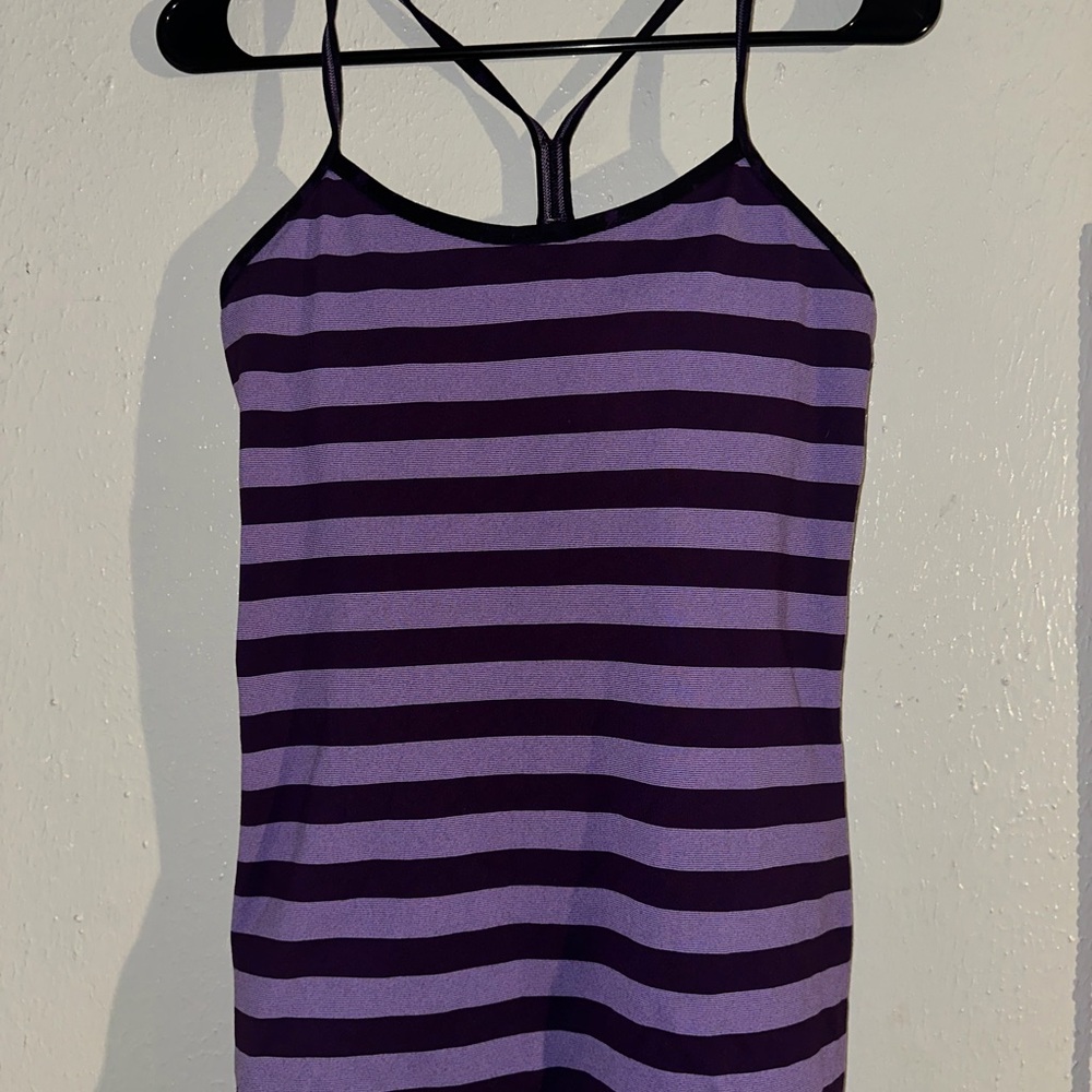 lululemon athletica Purple Striped Camisole